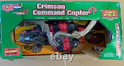 Vintage GI Joe Vs Cobra Crimson Command Copter with tomax and xamot Spy Troops