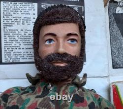 Vintage GI Joe figure, 1960s/70, Canadian French Issue, Story book, papers etc