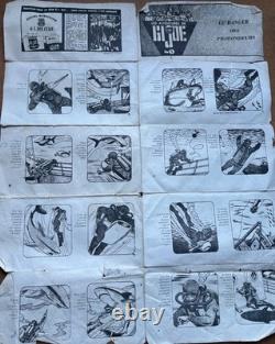 Vintage GI Joe figure, 1960s/70, Canadian French Issue, Story book, papers etc