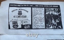 Vintage GI Joe figure, 1960s/70, Canadian French Issue, Story book, papers etc