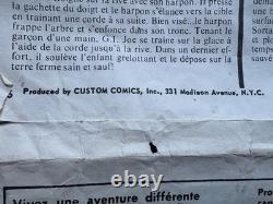 Vintage GI Joe figure, 1960s/70, Canadian French Issue, Story book, papers etc