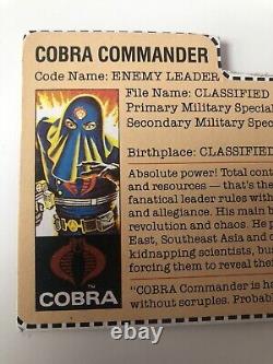 Vintage Gi Joe Cobra Commander Figure V2 1984 (enemy Leader)