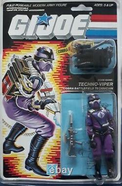 Vintage Hasbro 1986 Gi Joe Arah Cobra Techno-viper Moc 34 Back Clear Sealed