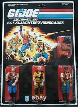 Vintage Hasbro 1987 Gi Joe Arah Sgt Slaughter's Renegades 3 Pack Moc Sealed Nos