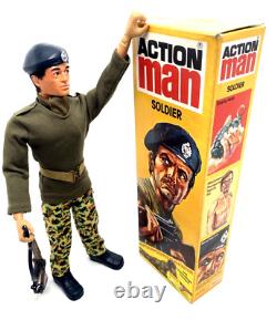 Vintage Original Action Man Soldier Nr Mint Eagle Eyes Blue Pants? Original Box