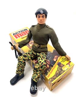 Vintage Original Action Man Soldier Nr Mint Eagle Eyes Blue Pants? Original Box