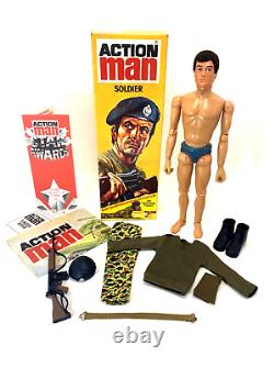 Vintage Original Action Man Soldier Nr Mint Eagle Eyes Blue Pants? Original Box