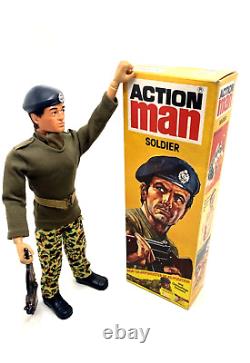 Vintage Original Action Man Soldier Nr Mint Eagle Eyes Blue Pants? Original Box