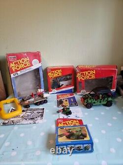 Vintage Palitoy Action Force large job lot of loose figures and (Boxed) vehicles