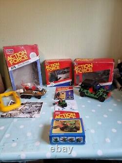 Vintage Palitoy Action Force large job lot of loose figures and (Boxed) vehicles