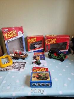 Vintage Palitoy Action Force large job lot of loose figures and (Boxed) vehicles