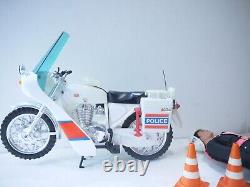 Vintage action man gi joe team police motorcycle And Police Officer Figure