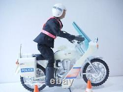 Vintage action man gi joe team police motorcycle And Police Officer Figure