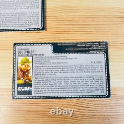 Vtg GI Joe Warthog Vehicle Sgt. Slaughter German French Dutch Filecard 1989