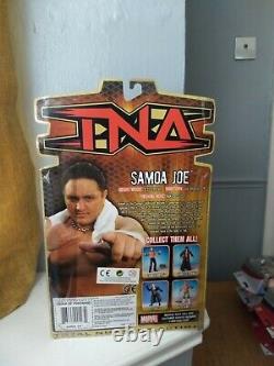 Wwe Aew Roh Samoa Joe Signed Wrestling Action Figure Unopened Box